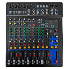 5Core Professional 12-Channel Audio DJ Mixer with 99 DSP Effects and 48V Phantom Power