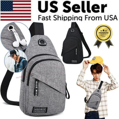 Unisex Sling Bag Chest Fanny Packs Cross Body Travel Sports Shoulder Backpack